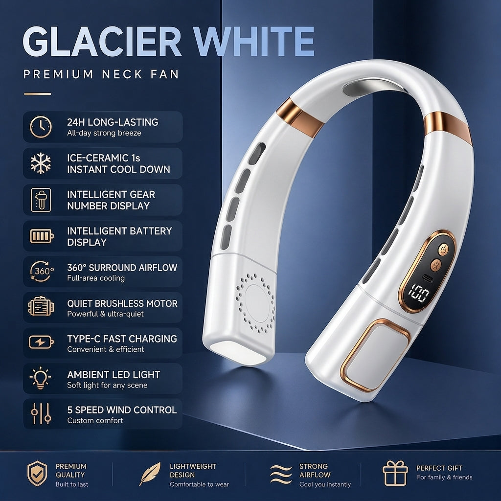 Cryofrost- Wearable Personal Neck Air Conditioner with LED Lights