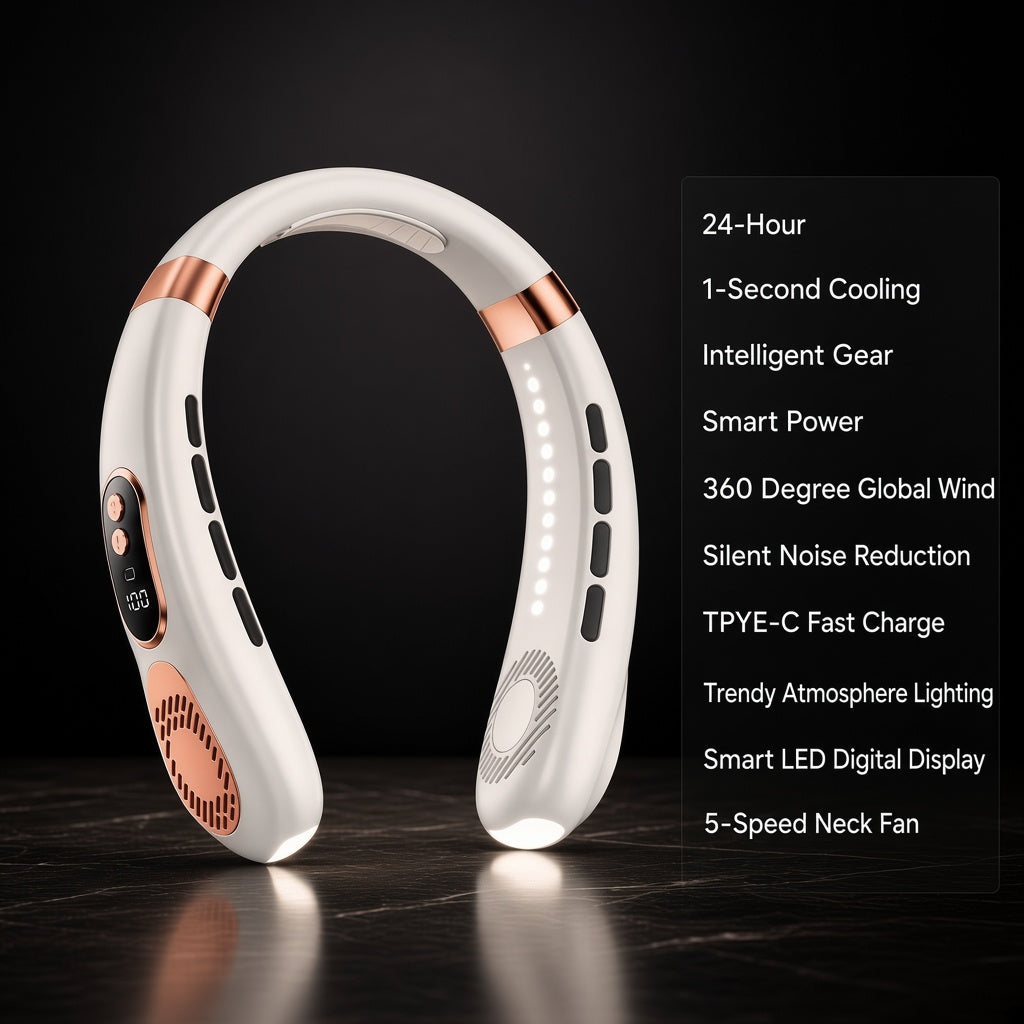Cryofrost- Wearable Personal Neck Air Conditioner with LED Lights