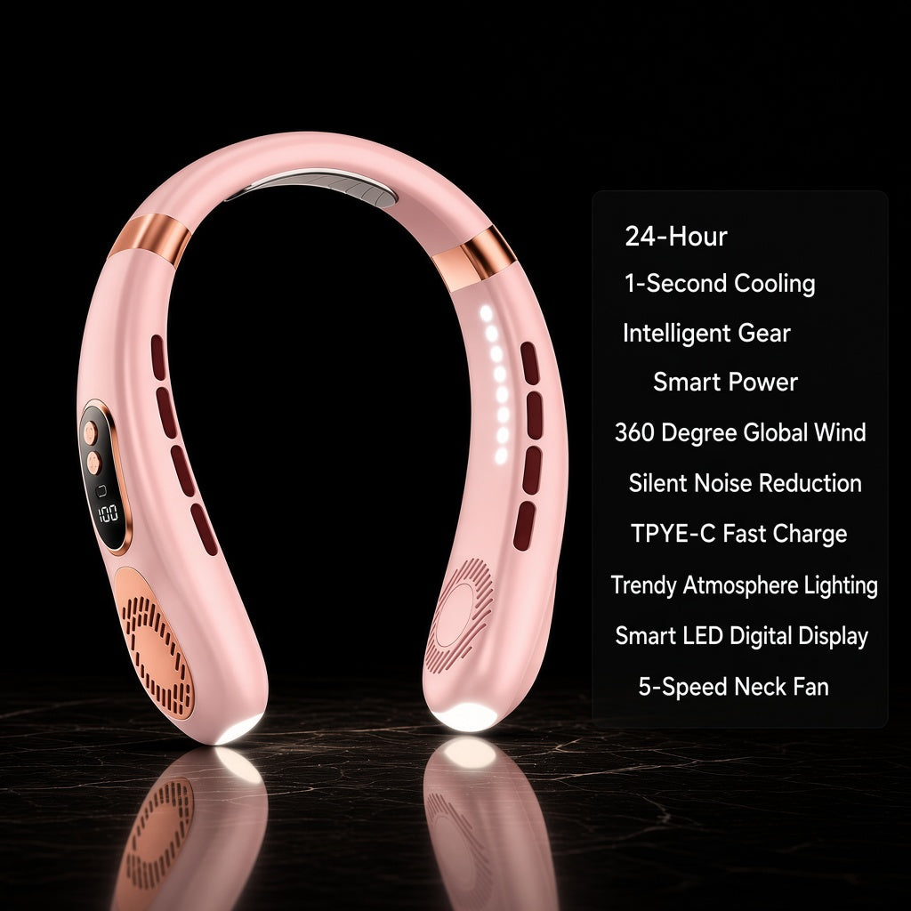 Cryofrost- Wearable Personal Neck Air Conditioner with LED Lights