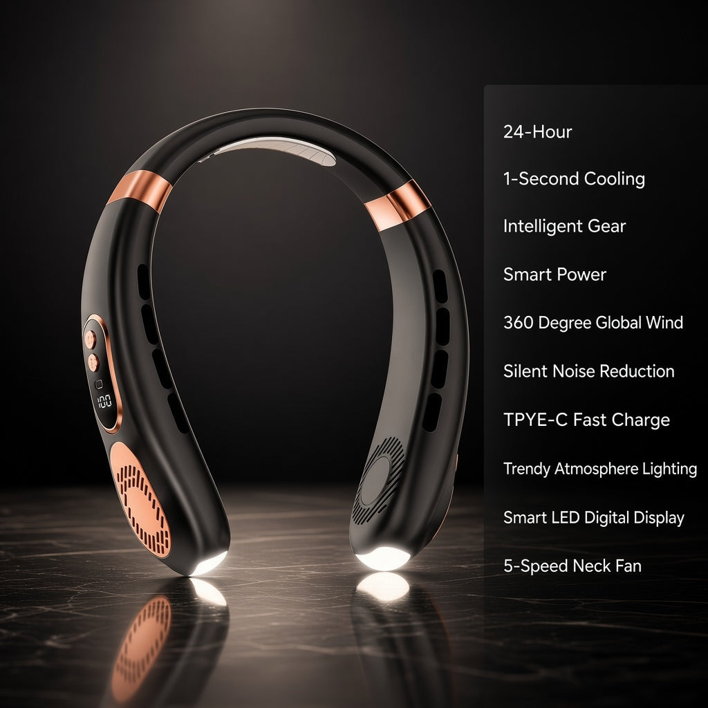 Cryofrost- Wearable Personal Neck Air Conditioner with LED Lights