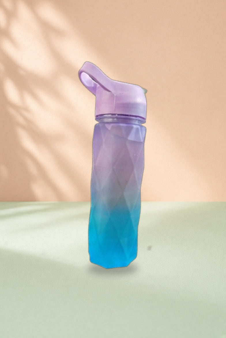 Hot-Selling New Gradient Frosted Mist Spray Sports Water Bottle