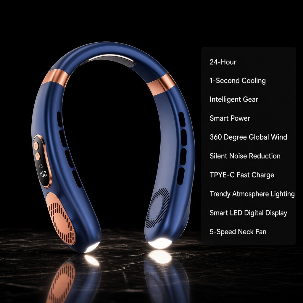 Cryofrost- Wearable Personal Neck Air Conditioner with LED Lights
