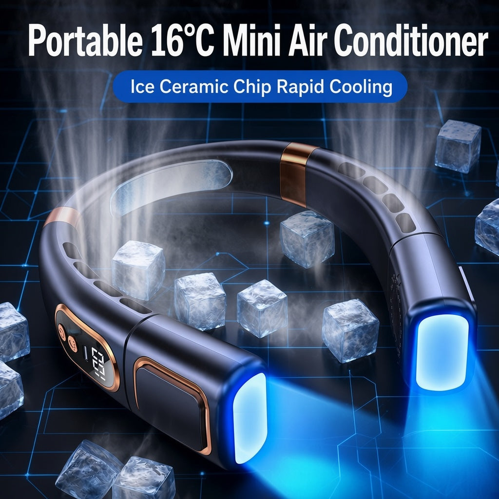 Cryofrost- Wearable Personal Neck Air Conditioner with LED Lights